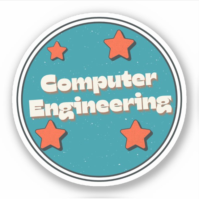 Pegatina Ingeniería de Computadoras (Anverso)