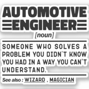 Pegatina Ingeniero automotriz Nuevo Padre Profesional Guay