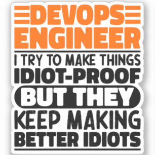 Pegatina Ingeniero De Devops Intento Hacer Las Cosas Divert