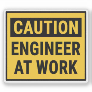 Pegatina Ingeniero De Precauciones En El Trabajo