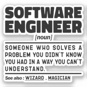 Pegatina Ingeniero de software Nuevo informático Geek Codin