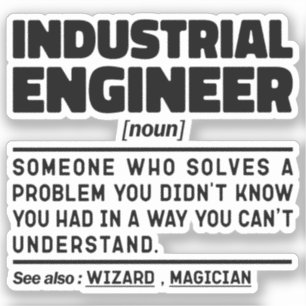 Pegatina Ingeniero Industrial Dicho Sarcástico Obrero 