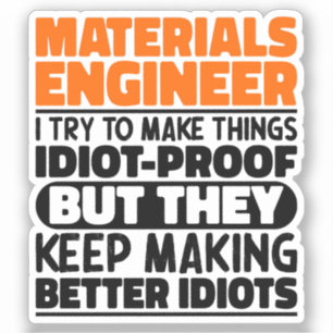 Pegatina Ingeniero Material Que Intento Hacer Cosas Diverti
