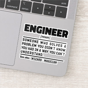 Pegatina Ingeniero Sustantivo Esposo Papá Ingeniería Sarcás
