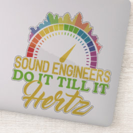 Pegatina Ingenioso ingeniero de sonido de calzoncillos de c