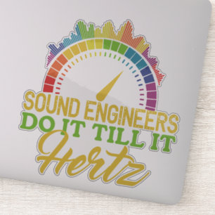 Pegatina Ingenioso ingeniero de sonido de calzoncillos de c