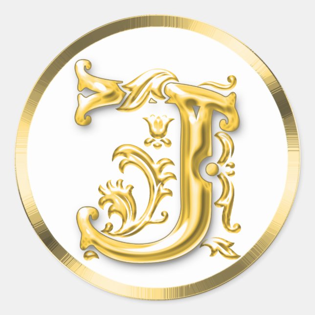 Pegatina inicial de la ronda J en oro (Anverso)
