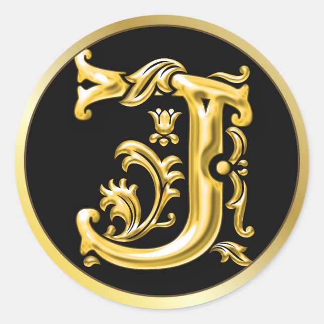 Pegatina inicial de la ronda J en oro (Anverso)