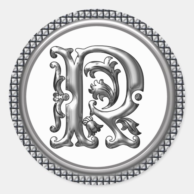 Pegatina inicial de la ronda R en plata (Anverso)