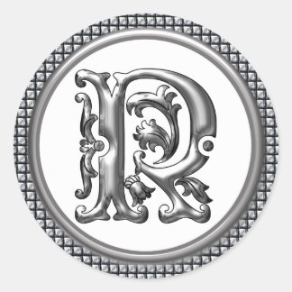 Pegatina inicial de la ronda R en plata