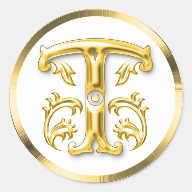 Pegatina inicial de la ronda T en oro (Anverso)