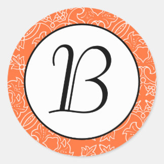 Pegatina inicial del modelo de Damasco de naranja