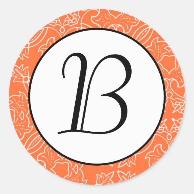 Pegatina inicial del modelo de Damasco de naranja (Anverso)