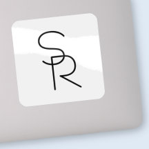 Iniciales superpuestas de aspecto moderno