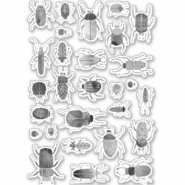 Pegatina Ink Bug and Beetle Insect