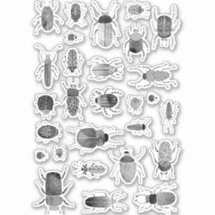 Pegatina Ink Bug and Beetle Insect