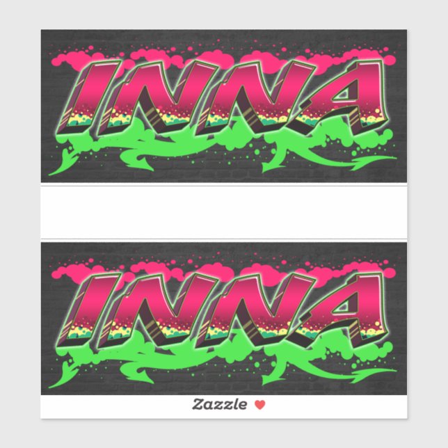 Pegatina Inna Vorname Name Graffiti Aufkleber Sticker (Hoja)