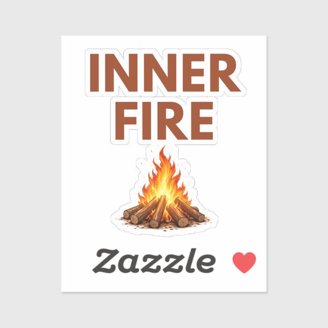Pegatina Inner Fire Minimal Flame Vinyl Sticker (Hoja)