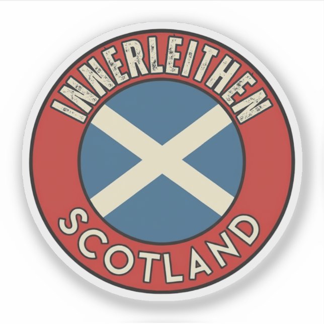 Pegatina Innerleithen, Escocia (Anverso)