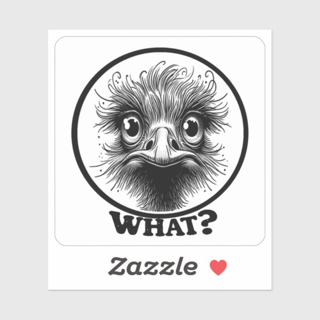 Pegatina "Innocent Ostrich What" Vinyl (Hoja)