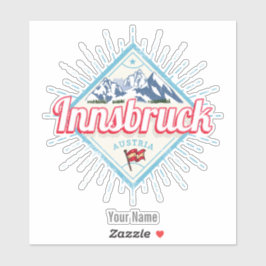 Pegatina Innsbruck Tyrol Austria Retro Alpes Vintage