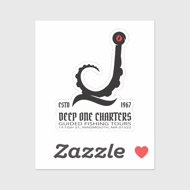 Pegatina Innsmouth Fishing Tours Cthulhu Lovecraft (Hoja)