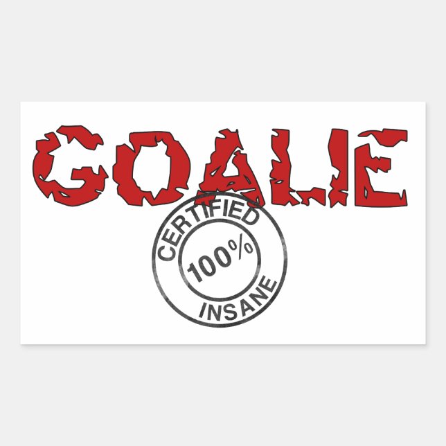 Pegatina insano grande del portero (Anverso)