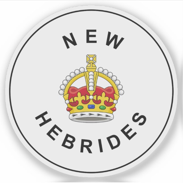 Pegatina Insignia británica de Nueva Hébrida, Vanuatu (1906 (Anverso)