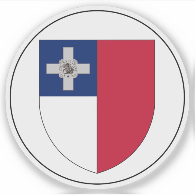 Pegatina Insignia colonial de Malta (1943-1964) (Anverso)