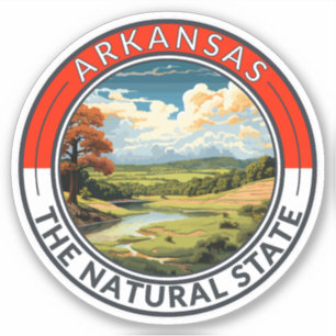 Pegatina Insignia de arte de viajes de Arkansas