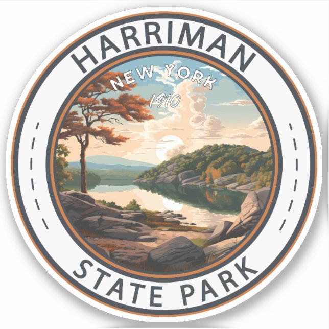Pegatina Insignia de Harriman State Park New York (Anverso)
