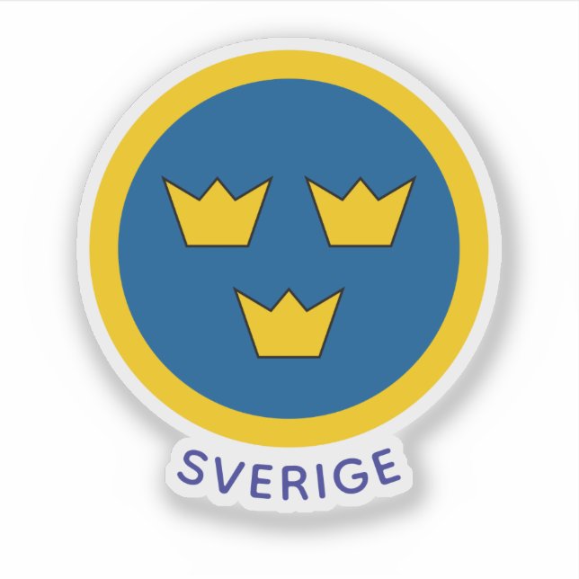 Pegatina Insignia de Suecia (Anverso)