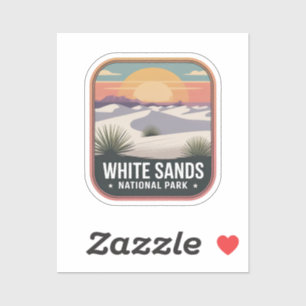 Pegatina Insignia del desierto del Parque Nacional White Sa
