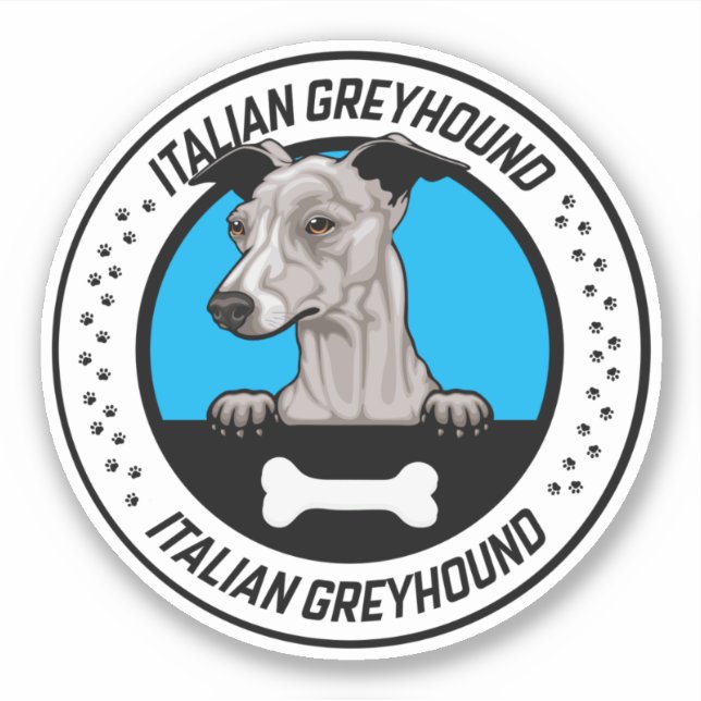 Pegatina Insignia italiana para el Ilustracion Peeking Grey (Anverso)