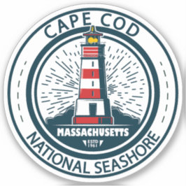 Pegatina Insignia nacional de Cape Cod para Massachusetts