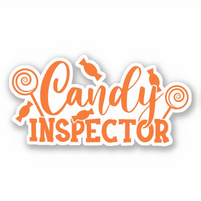 Pegatina Inspector de velas de Halloween (Anverso)