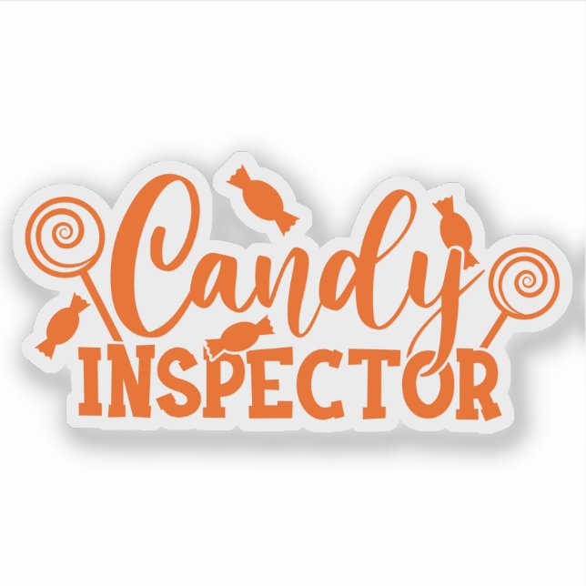 Pegatina Inspector de velas de Halloween (Anverso)