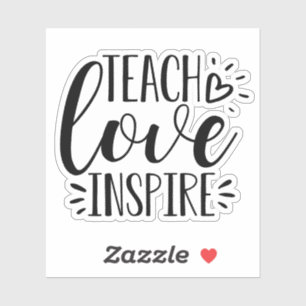 Pegatina Inspira amor de enseñanza Apreciación educativa
