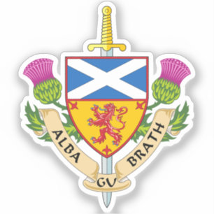 Pegatina Inspiración de Alba Gu Bràth Escudo del Patrimonio