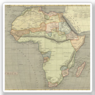 Pegatina Inspiración de antiguo mapa antiguo