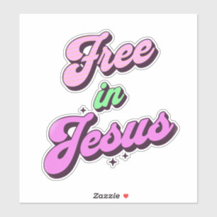 Pegatina Inspiración De Estilo Retro Gratuito En Jesús