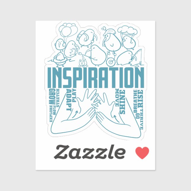 Pegatina Inspiración - Diseño ASL (Hoja)