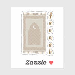 Pegatina Inspiración en la alfombra de oración de Jannah
