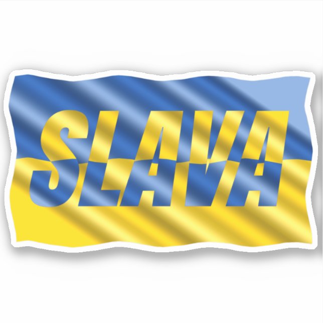 Pegatina Inspiraciones azules y amarillas en Ucrania paz no (Anverso)