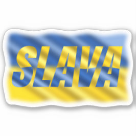 Pegatina Inspiraciones azules y amarillas en Ucrania paz no