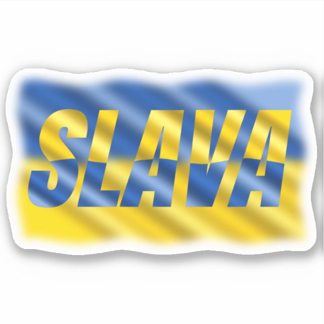 Pegatina Inspiraciones azules y amarillas en Ucrania paz no (Anverso)