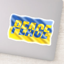 Pegatina Inspiraciones azules y amarillas en Ucrania paz no