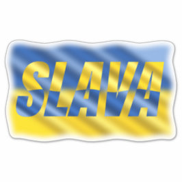 Pegatina Inspiraciones azules y amarillas en Ucrania paz no