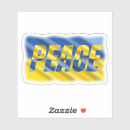 Pegatina Inspiraciones azules y amarillas en Ucrania paz no
