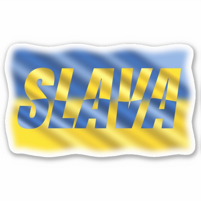 Pegatina Inspiraciones azules y amarillas en Ucrania paz no (Anverso)